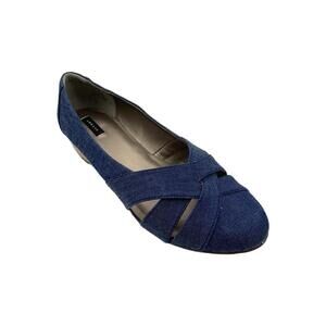 Array Women's Janice Slip-On Wedged Flats Denim - Wide